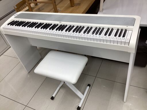 【30日保証】 電子ピアノ　KORG　B1　鍵盤シール・ペダル・譜面台付