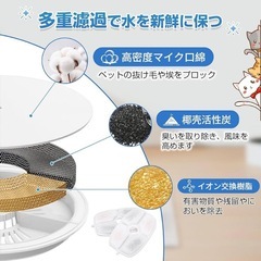 ⭐️新品未使用⭐️ペット用自動給水器 猫 犬 給水器 循環式 猫水飲み器 2.5L大容量の画像