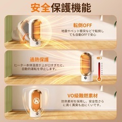 ⭐️新品未使用⭐️セラミックヒーター 小型 800W 電気ヒーター 速暖 省エネ 静音の画像