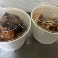 どて焼き　ホルモン＆ たこ焼き　パン4つの画像