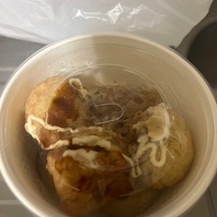 どて焼き　ホルモン＆ たこ焼き　パン4つの画像