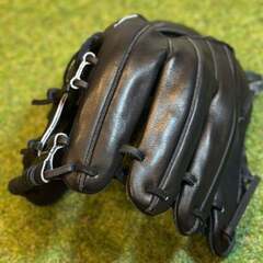 YAMAMOTO Pro Essential　硬式小指2本入れ専用内野用　H6 ブラック×紐ブラック×ステッチブラック　Hウェブの画像