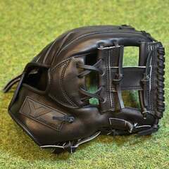 YAMAMOTO Pro Essential　硬式小指2本入れ専用内野用　H6 ブラック×紐ブラック×ステッチブラック　Hウェブの画像