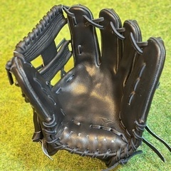 YAMAMOTO Pro Essential　硬式小指2本入れ専用内野用　H6 ブラック×紐ブラック×ステッチブラック　Hウェブの画像