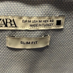 新品ZARA  長袖シャツ　ブルーの画像