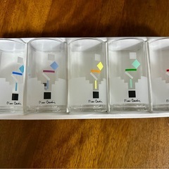 Pierre Cardin ピエールカルダン グラス 5個セット マルチカラー 未使用の画像