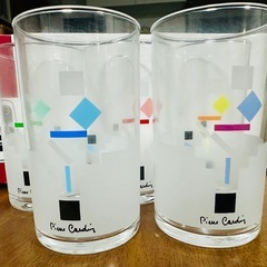 Pierre Cardin ピエールカルダン グラス 5個セット マルチカラー 未使用の画像