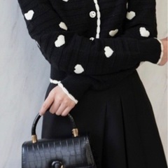 美品  dazzlin ハート柄ニットカーディガンの画像