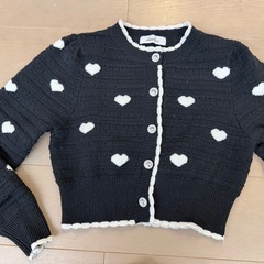 美品  dazzlin ハート柄ニットカーディガンの画像