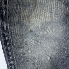 HYSTERIC GLAMOUR ヒステリックグラマー ロゴプリント スタッズ ダメージ加工 デニムパンツ 34 5AP-0644 メンズの画像