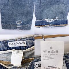 DOLCE&GABBANA ドルチェ＆ガッバーナ クラッシュ デニムパンツ 50 S619/9429 メンズ 初期 白タグの画像