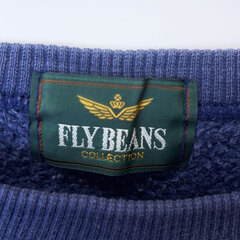 FLY BEANS フライビーンズ コットン トレーナー 刺繍 ネイビー メンズの画像