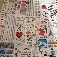 タトゥーシール大量の画像