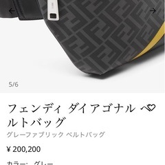 フェンディ ダイアゴナル ベルトバッグ　2日間の掲載の画像