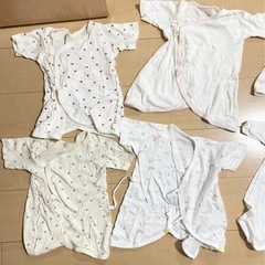 2着未使用品あり　10着セット　長肌着　コンビ肌着　50〜60 新生児　ベビー服の画像