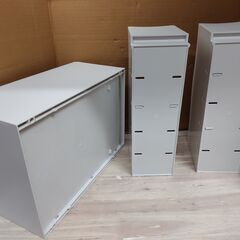 無印良品　小物収納ケース　引出2個　サイズ大　ポリプロピレン 約幅26×奥行37×高17.5cm　ホワイトグレーの画像