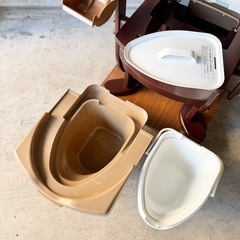 良品 Panasonic 家具調 トイレ 座楽 シャワポット ウォシュレット 介護 介助の画像