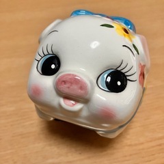 昭和レトロ ブタ 貯金箱 6cmの画像