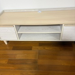 テレビ台 ローボード 収納付き 幅120cm 白 32型 北欧風テレビラックの画像