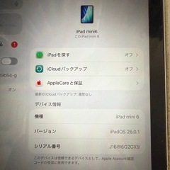 Apple iPad mini (第６世代) Wi-Fi 256GB の画像