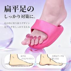 美脚 サンダル 5本指 足裏マッサージ むくみ対策 O脚ケア 姿勢改善 男女兼用の画像