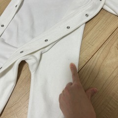 ⭐baby Gap⭐ 耳付きロンパース 長袖 長ズボン 白 の画像