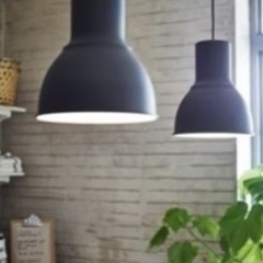 IKEA ペンダントライト　ランプ　ヘクタル黒の画像