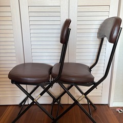 折りたたみチェア2脚　ニトリの画像