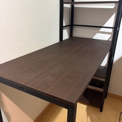 ニトリ　　システムデスク　チャコールの画像