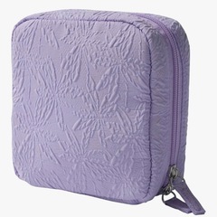 atRise 化粧ポーチ レディース 《ポコッと浮かんだ柄が可愛い》メイクポーチ ポーチ 立てたまま収納 (バイオレットMの画像