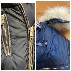 訳ありsizeＬ　ZARA ファー付き ダウンベスト Trafaluc outerwearの画像