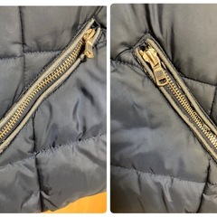 訳ありsizeＬ　ZARA ファー付き ダウンベスト Trafaluc outerwearの画像