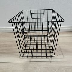 【美品】ワイヤーバスケット（ブラック）4個セットの画像