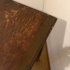 【譲ります】希少 アンティーク 片袖机 木製デスク 無垢材 W91×D60×H73 店舗什器 カウンター 事務机 レトロ ビンテージの画像