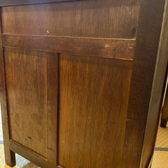【譲ります】希少 アンティーク 片袖机 木製デスク 無垢材 W91×D60×H73 店舗什器 カウンター 事務机 レトロ ビンテージの画像