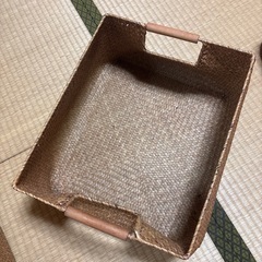 ニトリ　収納カゴ　3個セット　ラタンの画像