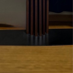 テレビスタンド／木製スリット×スチールベースの画像