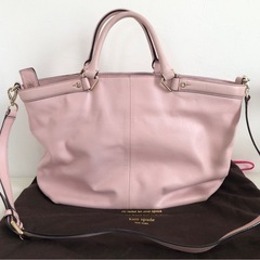 M【中古品】ケイトスペード KATE SPADE トートバッグ ショルダーバッグ 2WAY カウレザー 牛皮 ピンク の画像