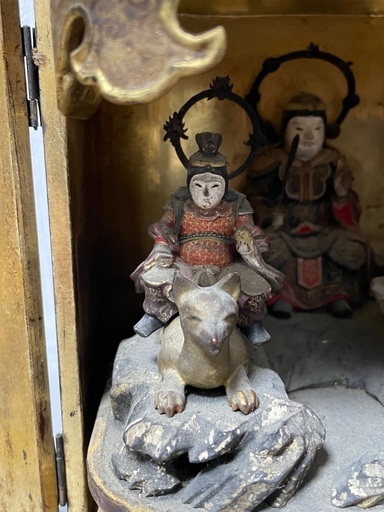 妙見菩薩・鬼子母神・稲荷神・厨子・日蓮宗 アウトレット 妙見菩薩