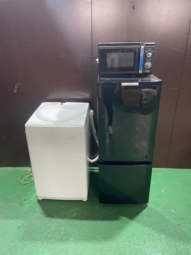 決まり！ラスト1★洗浄済 家電3点セット 冷蔵庫 洗濯機 レンジ