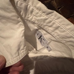 カルバン・クライン 白 ホワイト 長袖シャツ　女性Sサイズ　の画像