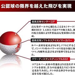 (新品・未使用)ワークスゴルフ(WORKS GOLF) ゴルフボール 飛匠レッドラベル極 2023年モデル＜高反発ボール＞ ホワイト 1ダース(12球入り)の画像