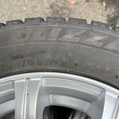 スタッドレスタイヤアルミホイールセット４本 155/65R13 73Q ブリヂストンBS ブリザックVRX 13インチホイール付の画像