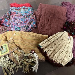 ストール、ニット帽子の画像