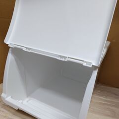 ニトリ　収納ケース Nフラッテハーフ本体+フタセット（PWH）の画像