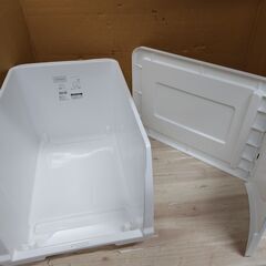 ニトリ　収納ケース Nフラッテハーフ本体+フタセット（PWH）の画像