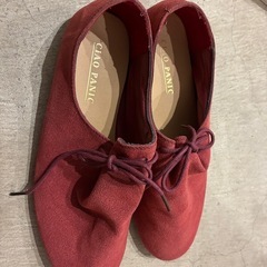 チャオパニック　スエード靴　赤の画像