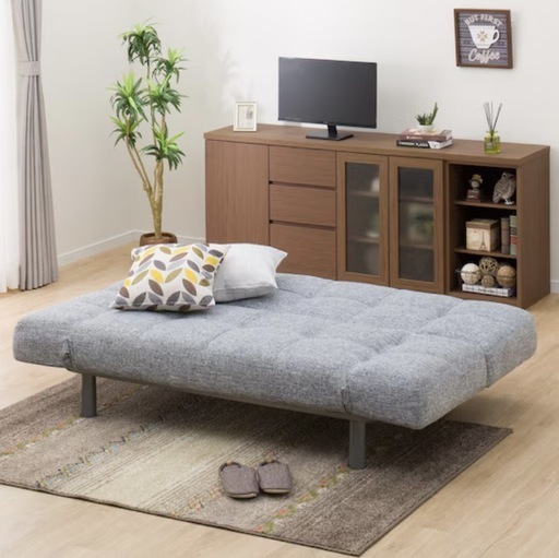 【ニトリ】⭐︎美品⭐︎背もたれと肘掛けが動くソファベッド 