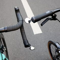 【新品】バーエンドミラー　ロードバイク・MTB向け　バックミラー　後方確認用ミラー　鏡の画像