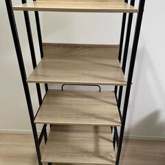 【美品】デザインラック オープンラック 収納 5段 ラック 高さ調節の画像